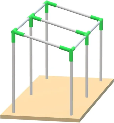 Vista 10 de GoodsZone Juego de Herrajes para Toldo 1-3/8" Techo Inclinado Carport Gazebo Lean to Cobertizo Conectores de Marco Acoplamiento, Juego Completo