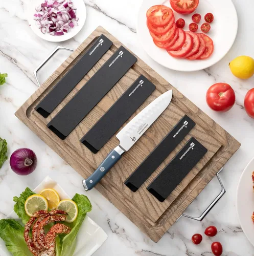 Vista 9 de Restaurantware -Sensei - Funda para cuchillos de 8.5 x 2 pulgadas, 1 protector de cuchillo - Se adapta a Santoku y cuchillo de chef, forro