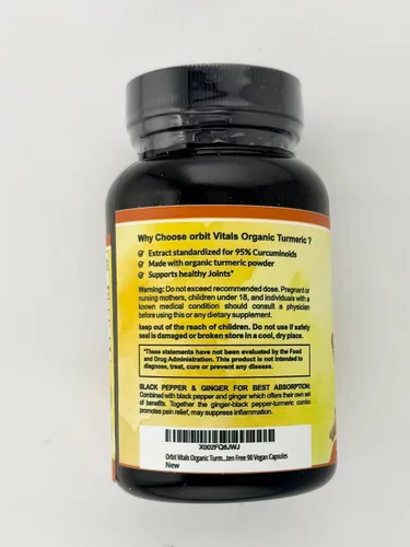 Vista 2 de Curcumina de cúrcuma con pimienta negra y jengibre 2250 mg – Suplemento de cúrcuma ultra potente con 95% de curcuminoides y bioperina para apoyo