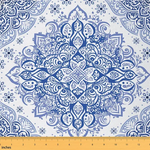 Vista 41 de Castle Fairy - Tela decorativa con flores Mandala de Castle Fairy por The Yard, diseño rústico de diente de león floral naturaleza planta