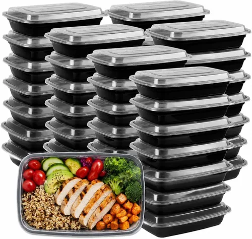 Vista 9 de Recipientes pequeños de 12 onzas con tapas, paquete de 50 recipientes