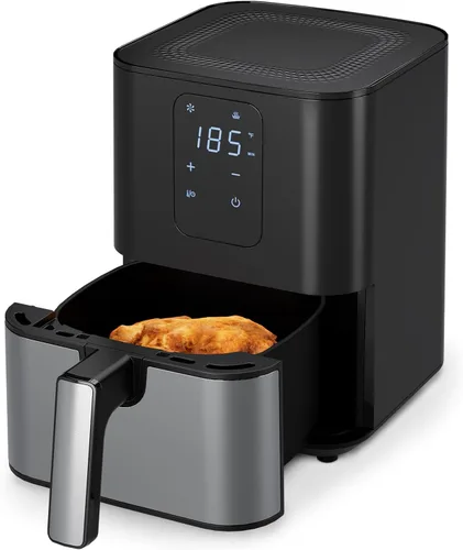 Vista 9 de [Usado] Freidora de aire Kitchen Elite de acero inoxidable con ventana de visualización, XL de 8.5 cuartos de galón, freidora grande de aire 8 en 1