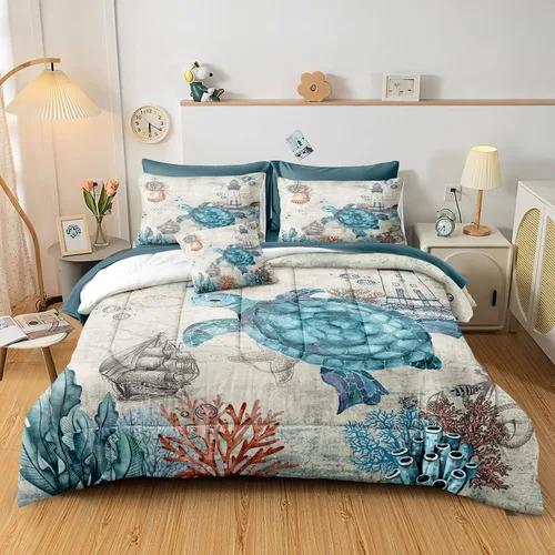 Vista 10 de Bedding_Dreamer Juego de ropa de cama Queen en una bolsa, diseño de sol y luna, espacio misterioso, decoración del hogar, edredón de plumón