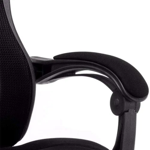 Vista 3 de Silla de oficina de malla de tela, silla giratoria ejecutiva de escritorio para computadora con asiento grande y reposabrazos ajustables (D)