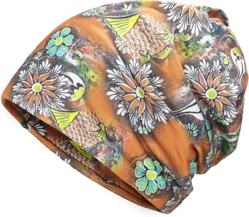 Vista 12 de ZLYC Gorro fino de verano para mujer, diseño floral, ligero, holgado Café étnico