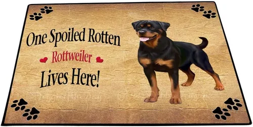 Vista 15 de Doggie of the Day Rottweiler Dogs Floor Mat - 4th of July Independence Day - Best Dog Doormat - Protector Decor - Unique Portrait Art - Premium