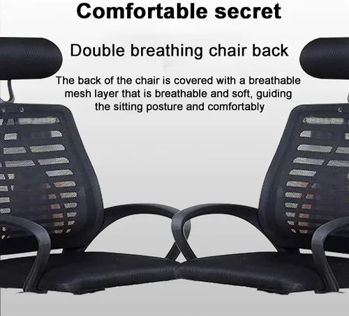 Vista 6 de Ergonomic Computer Chair Gaming Chair with Headrest and Lumbar Support, High Back Mesh Desk Chair Swivel Executive Chair for Home Office Study Pink