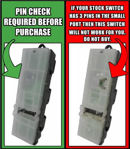 Vista 3 de SWITCHDOCTOR Interruptor maestro de ventana para Nissan Sentra 2007-2008, Xterra 2005-2015, Frontier 2005-2019 (requiere verificación de pines)