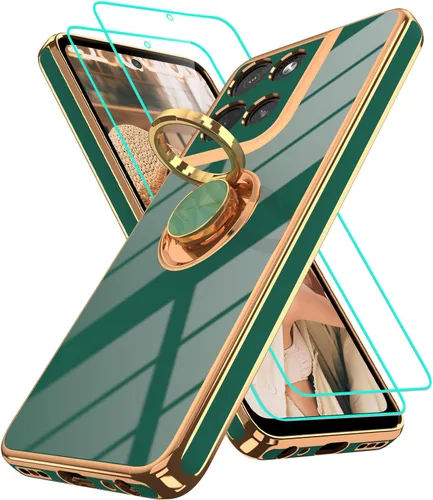 Vista 237 de Funda para Motorola Moto G 5G 2024: Funda Moto G Play 5G 2024 con 2 piezas de protectores de pantalla, soporte de anillo de rotación de 360°