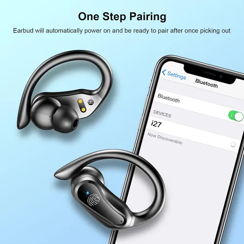Vista 6 de Auriculares para Xiaomi Redmi Note 9 Pro Max Bluetooth 5.1 con pantalla digital LED dual 42 horas de reproducción, IP7 impermeable auriculares