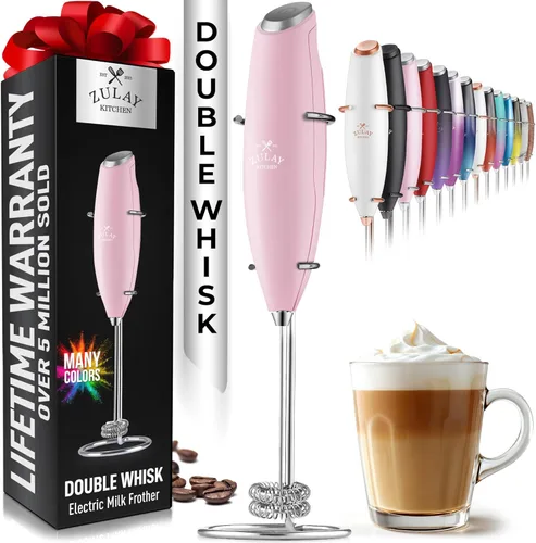 Vista 34 de Zulay Milk Boss Espumador de leche potente manual, hace espuma para latte, batidor para mezclar bebidas, café, miniespumador para capuchino, frappé