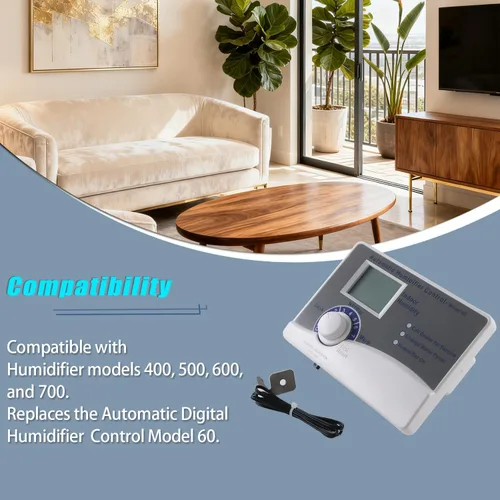 Vista 3 de Control de humidistato automático digital para humidificador de toda la casa modelo 60, compatible con las series 400, 500, 600, 700, con sensor