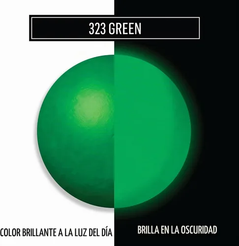 Vista 2 de FolkArt Pintura que brilla en la oscuridad, 8 onzas, verde 8 onzas líquidas