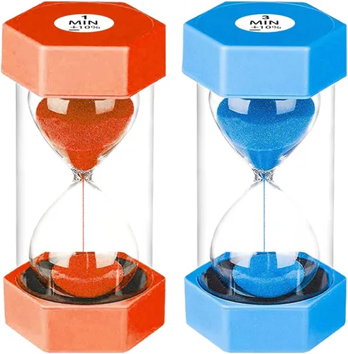 Vista 27 de Reloj de arena de 1 minuto,Reloj de arena colorido 1 minuto,Pequeño reloj de arena azul un minuto,Reloj de arena de plástico para niños