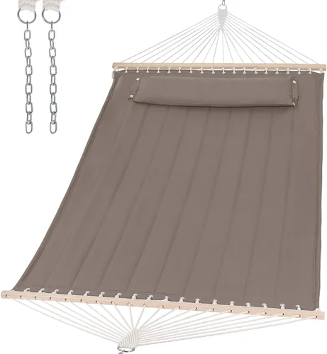Vista 21 de SUNCREAT Hamaca de repuesto para soporte, capacidad de 475 libras, hamaca de patio trasero para dos personas para exterior, color beige