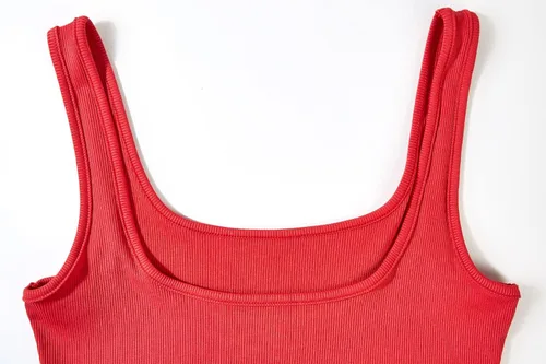 Vista 6 de JTWF Conjunto de entrenamiento casual de 2 piezas para mujer, camiseta sin mangas acanalada, cintura alta, leggings de yoga, ropa deportiva