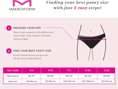 Vista 6 de Maidenform Bragas de cordón con detalles de encaje, ropa interior de bikini para mujer, paquete de 3