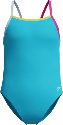 Vista 36 de Speedo Traje de baño de una pieza para niña con tiras finas Azul (Blue Print)