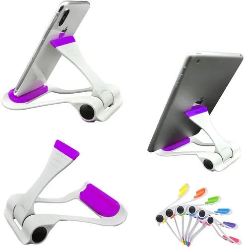 Vista 8 de Dos Modelos Multi-Ángulo Ajustable Universal Portátil Y Plegable Teléfono Celular Tablet Soporte Compatible Con Tableta De Teléfono Celular - Negro