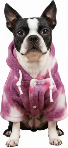Vista 17 de Mklhgty Sudadera con capucha para perro de tie dye, abrigo de invierno para perros pequeños - capucha cálida y ajustable ultrasuave, tela