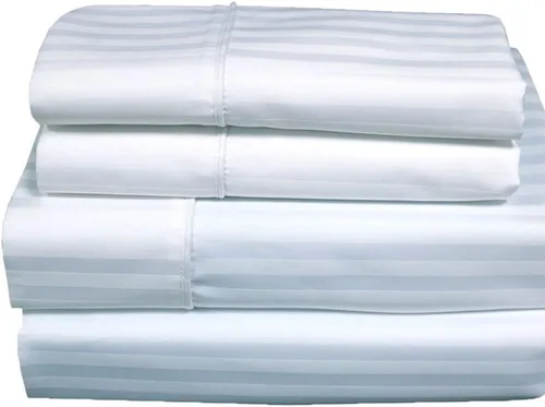 Vista 8 de Royal Hotel Bedding - Sábanas de 650 hilos, antiarrugas, bolsillo profundo, mezcla de algodón, de satén, hipoalergénicas, juego de 4 piezas