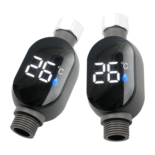 Vista 10 de Medidor de temperatura de ducha Medidor de pantalla digital LED Termómetros de agua para el hogar Termostato de baño Medidor de ducha