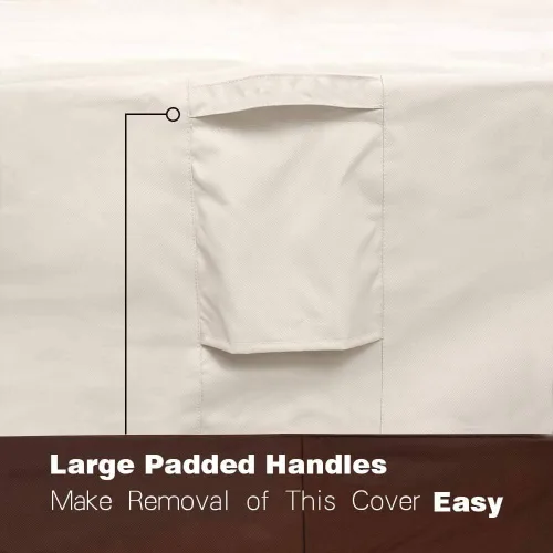 Vista 5 de Vailge Juego de funda protectora de alta resistencia para muebles de jardín, impermeable, con asas acolchadas y cordón durable en el dobladillo, se