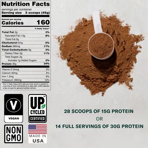 Vista 3 de FYTA Proteína vegana en polvo – Proteína en polvo a base de plantas con mejor sabor y textura que la proteína de suero – 1.06 oz sin OMG y sin