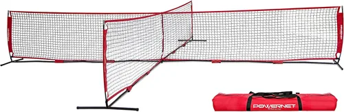 Vista 9 de PowerNet Red de tenis de fútbol de 4 vías, divertido equipo de juego y entrenamiento, juega en el parque o la playa, 2 tamaños