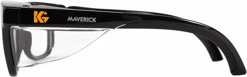 Vista 5 de KleenGuard™ V30 Maverick Eye Protection (49309), with KleenVision™ Anti-Fog Coating, Clear Lenses, Black Frame