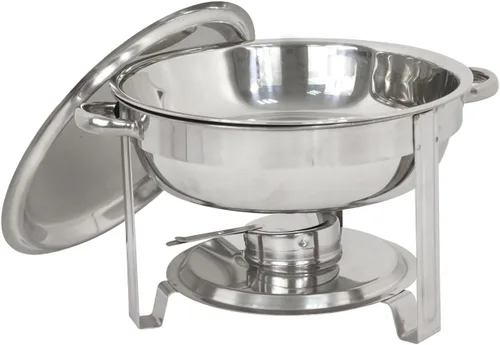 Vista 9 de Nova Microdermabrasion Juego de 6 platos de bufé de acero inoxidable de 5 cuartos de galón, calentadores de alimentos para catering, fiestas