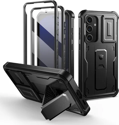 Vista 67 de Dexnor Funda para Samsung Galaxy S24 con Cubierta Deslizante Integrada para Cámara y Protector de Pantalla y Soporte, Funda Resistente a los Golpes