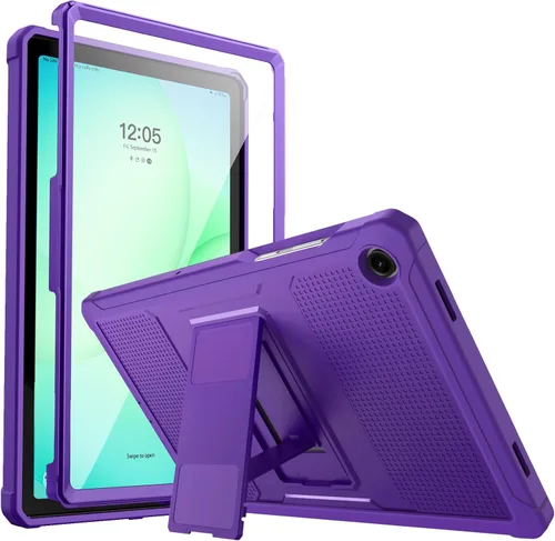 Vista 10 de MoKo Funda para Samsung Galaxy Tab A9 Plus/A9+ de 11 pulgadas 2023, a prueba de golpes de cuerpo completo resistente con protector de pantalla