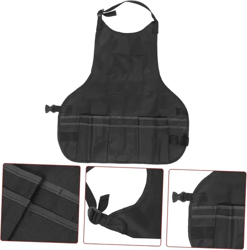 Vista 8 de ABOOFAN Adjustable Artist Apron with Tool Storage Oilproof Painting Work Clothes for Comfortable Use Black S