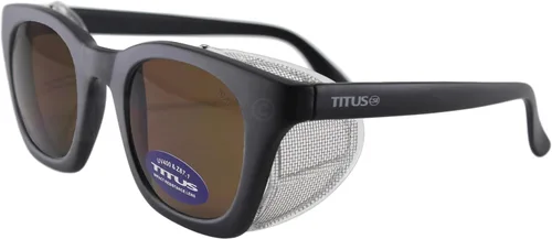 Vista 8 de TITUS G12 Retro Style Safety Glasses with Folding Side Shield Marrón