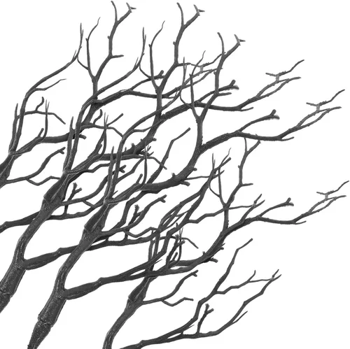 Vista 9 de VICASKY 4 ramas de árbol de cornamenta artificial de Halloween de 13.76 pulgadas, rama de asta de bruja artística, ramas decorativas de plantas
