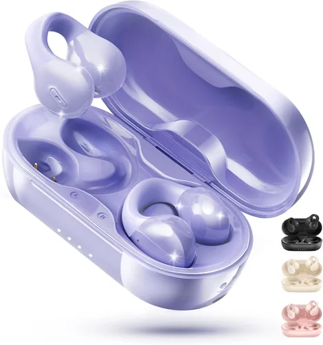 Vista 10 de King Lucky i21 Auriculares Inalámbricos Bluetooth de Oreja Abierta con Clip, con Micrófono, Cancelación de Ruido, Resistentes al Agua IPX4