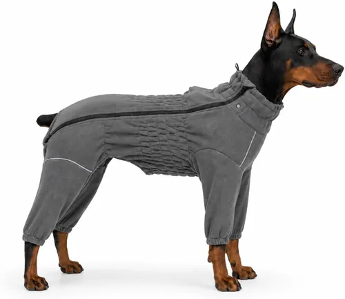 Vista 20 de Lovelonglong Abrigo cálido para perro, chaqueta resistente al viento para perros pequeños, medianos y grandes, abrigo de invierno de forro polar