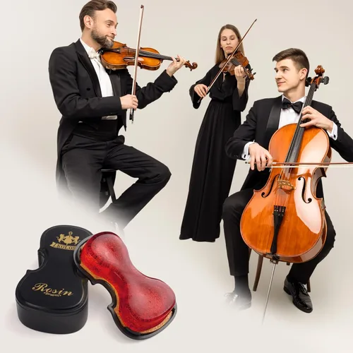 Vista 5 de PUNK Colofonia Natural Transparente Adecuada para Violín, Violonchelo, Viola y Otros Instrumentos de Cuerda Frotada (2A)