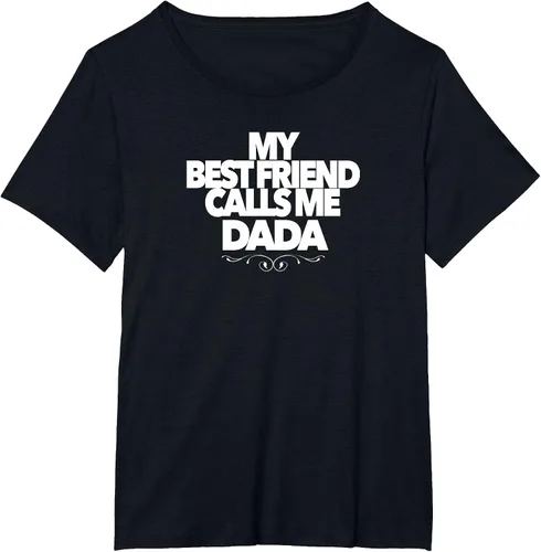 Vista 17 de My Best Friend Calls ME DADA Funny Baby Shower Present dad T-Shirt Asphalt Grey