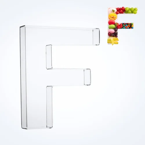 Vista 12 de Bandeja de 11" de Acrílico con Letras y Números – Bandeja Reutilizable y Rellenable para Aperitivos de Charcutería, Caja de Servir Postres