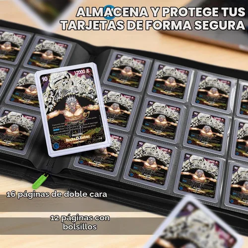 Vista 2 de FunGuys Toploader - Carpeta de almacenamiento para tarjetas intercambiables, 384 12 bolsillos para Yugioh, MTG, TCG, carpetas de tarjetas para 12