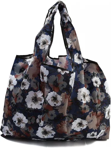 Vista 23 de BEEFLYING Bolsas de comestibles plegables, de nailon, ecológicas y reutilizables, impermeables, bolsas de la compra plegables