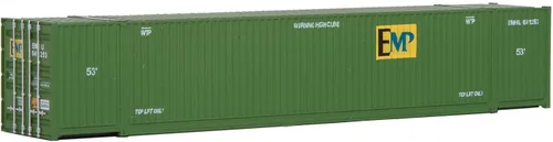 Vista 13 de Walthers SceneMaster HO Modelo a escala de Alaska Marine Lines (verde, amarillo) 53' Singamas Corrugado Side Container