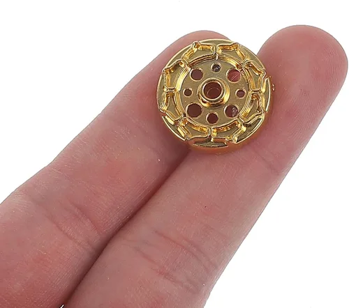 Vista 8 de ARTIBETTER Quemador de incienso retro de flor de loto para aromaterapia, soporte para barra de nueve agujeros para meditación, yoga, decoración