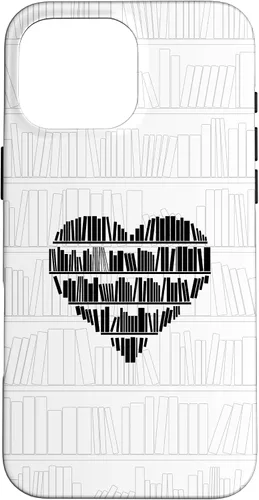 Vista 19 de Bookworm Book Lover Minimalist Heart White Case for iPhone 17