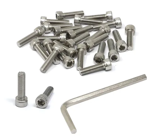 Vista 206 de iexcell Kit de tornillos de cabeza hexagonal de acero inoxidable 304, 100 unidades M2 x 0.157 in, paso de rosca de 0.016 in
