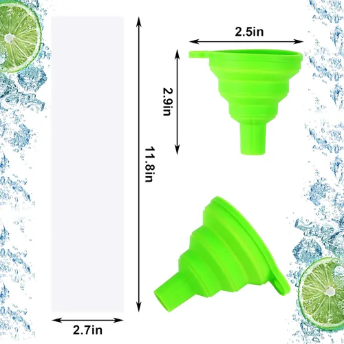 Vista 2 de LOMIMOS 200 bolsas para hacer paletas de hielo, bolsas desechables de plástico para paletas de hielo con embudo para adultos y niños, para hacer