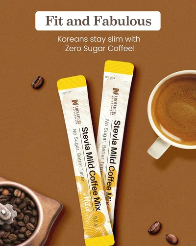Vista 5 de NATUREDREAM Café coreano sin azúcar (30 barritos) - Paquetes de café instantáneo portátil de una sola porción con crema. Mezcla de café saludable