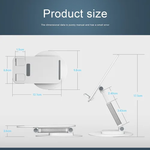 Vista 2 de XcaseBar Soporte para teléfono celular, soporte ajustable para teléfono con una base giratoria de 360°, adecuado para todos los modelos de teléfono
